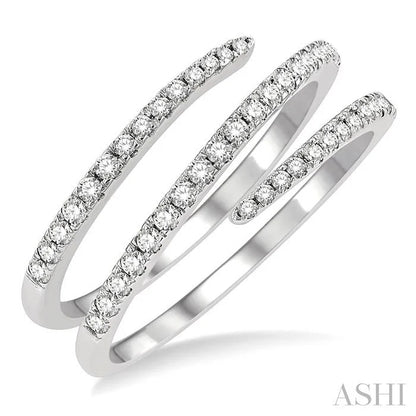 Spiral Diamond Fashion Open Ring