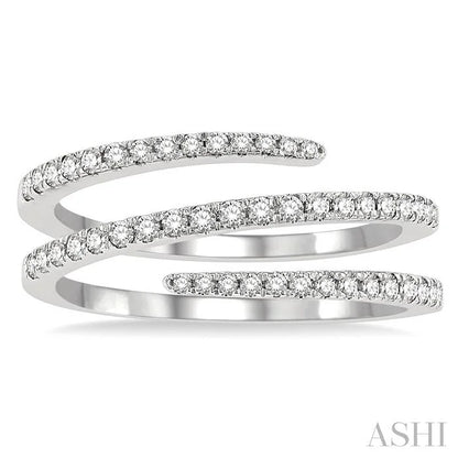 Spiral Diamond Fashion Open Ring