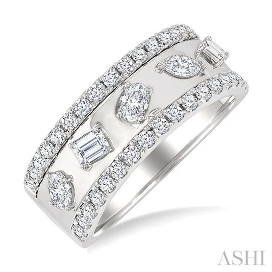 Bold Mixed Shape Diamond Fashion Band