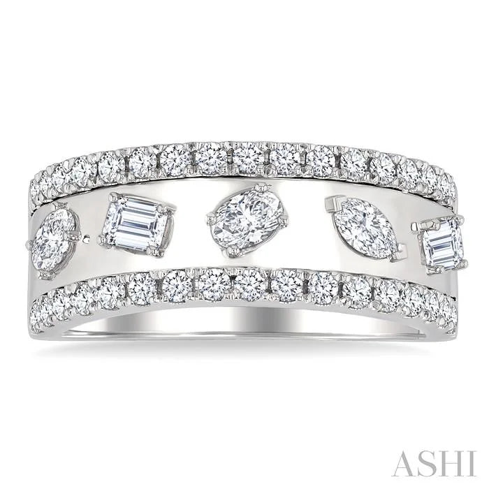 Bold Mixed Shape Diamond Fashion Band