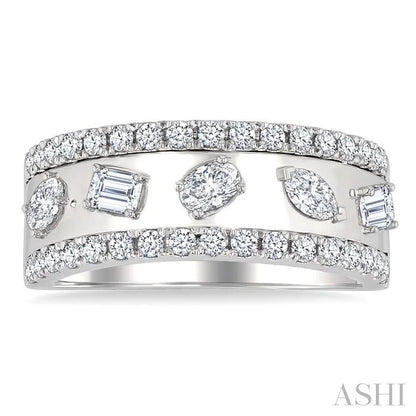 Bold Mixed Shape Diamond Fashion Band