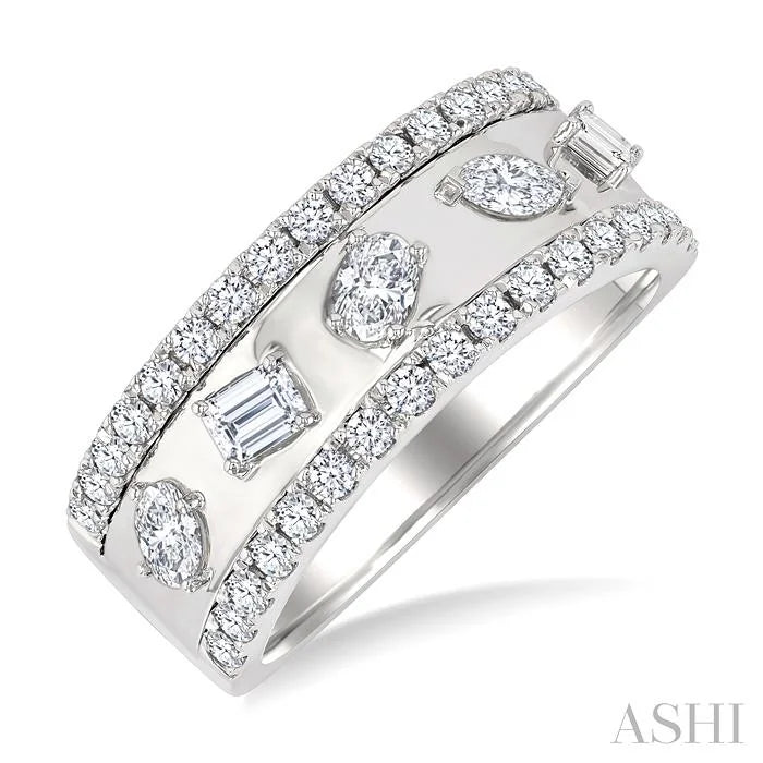 Bold Mixed Shape Diamond Fashion Band