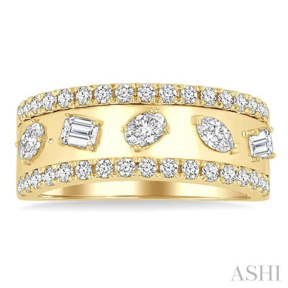 Bold Mixed Shape Diamond Fashion Band