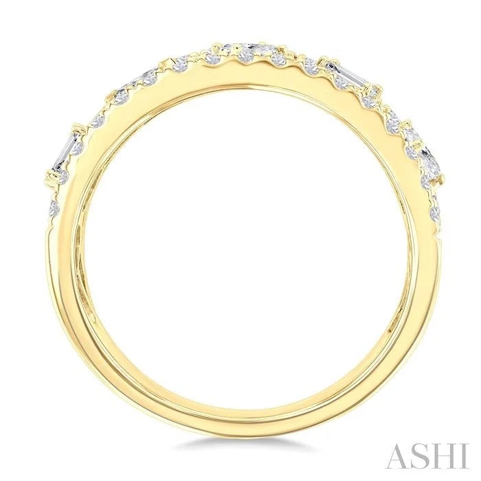 Bold Mixed Shape Diamond Fashion Band