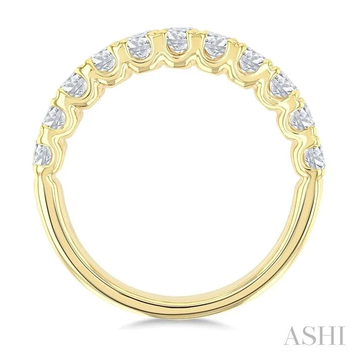Two Row Diamond Wedding Band