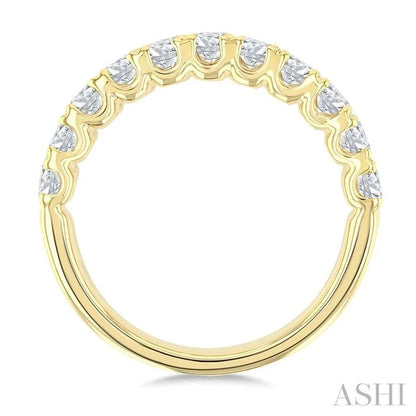 Two Row Diamond Wedding Band