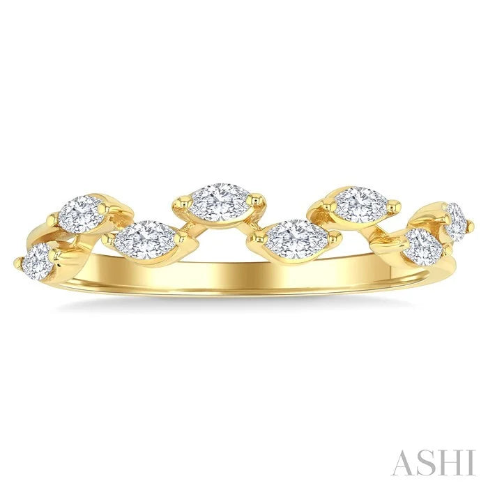 Marquise Shape Scatter Diamond Fashion Band