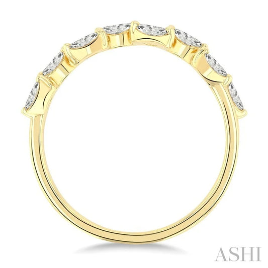 Marquise Shape Scatter Diamond Fashion Band