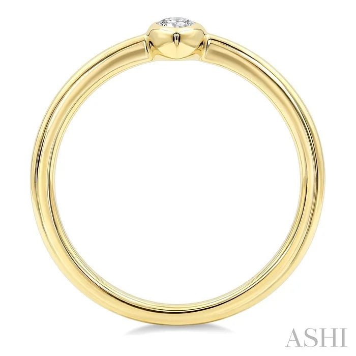 Marquise Shape Bezel Set Diamond Fashion Ring