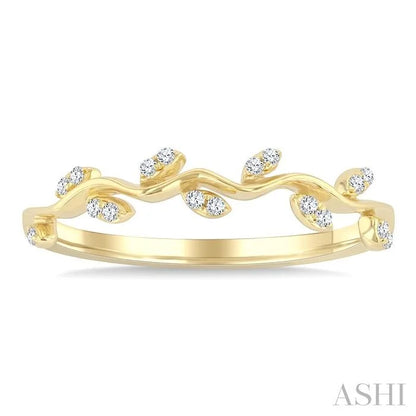 Leaf Stackable Diamond Fashion Band