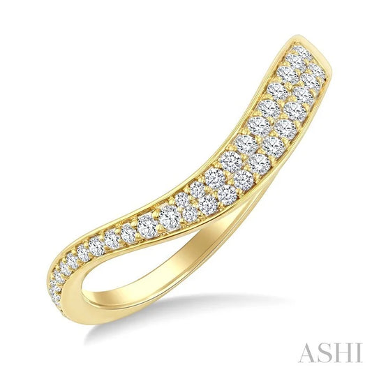 Wave Pave-Set Diamond Fashion Ring