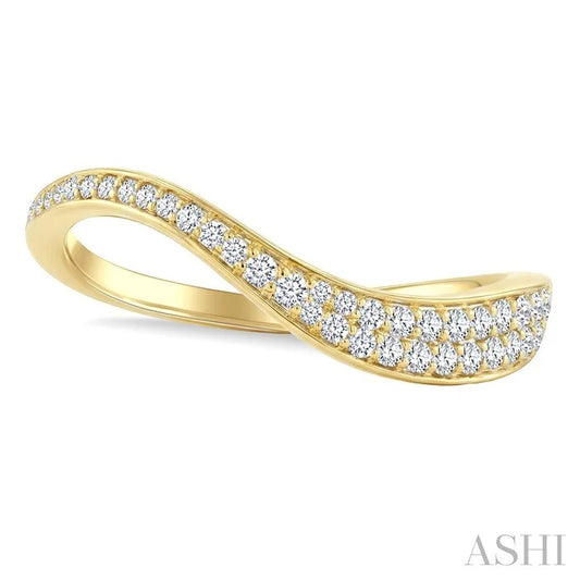 Wave Pave-Set Diamond Fashion Ring