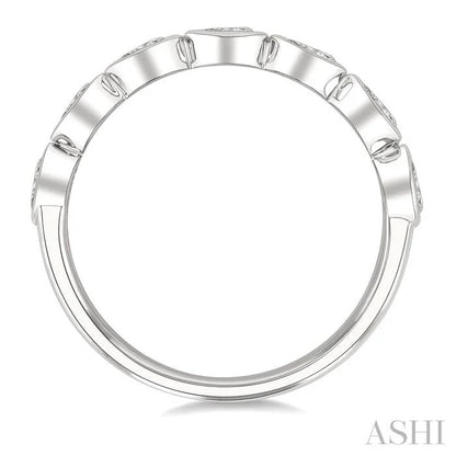 Pear Shape East-West Bezel Set Diamond Fashion Band