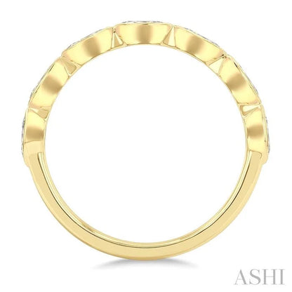 Marquise Shape East-West Bezel Set Diamond Fashion Band