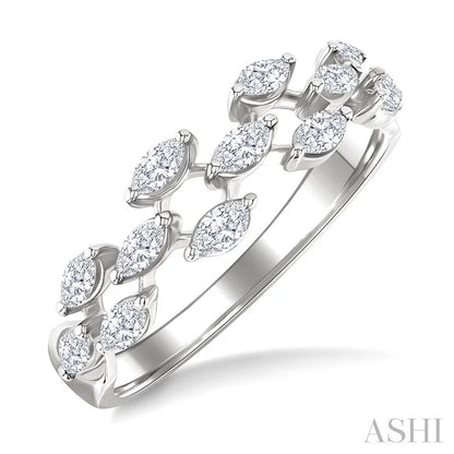 Marquise Shape Scatter Diamond Fashion Band