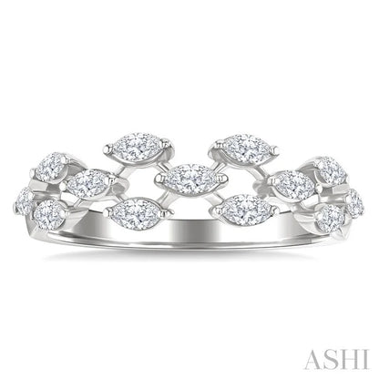 Marquise Shape Scatter Diamond Fashion Band
