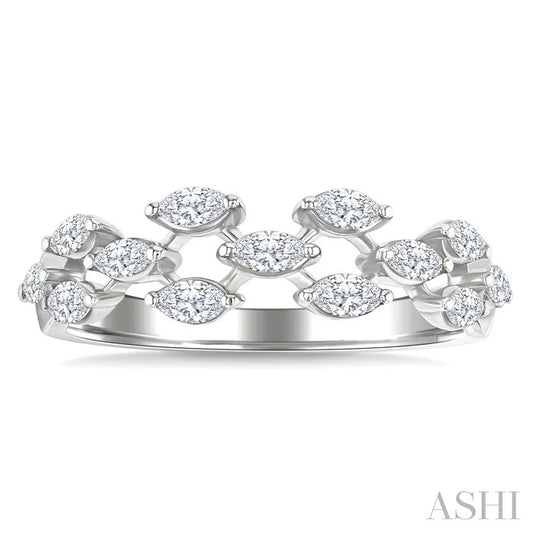 Marquise Shape Scatter Diamond Fashion Band