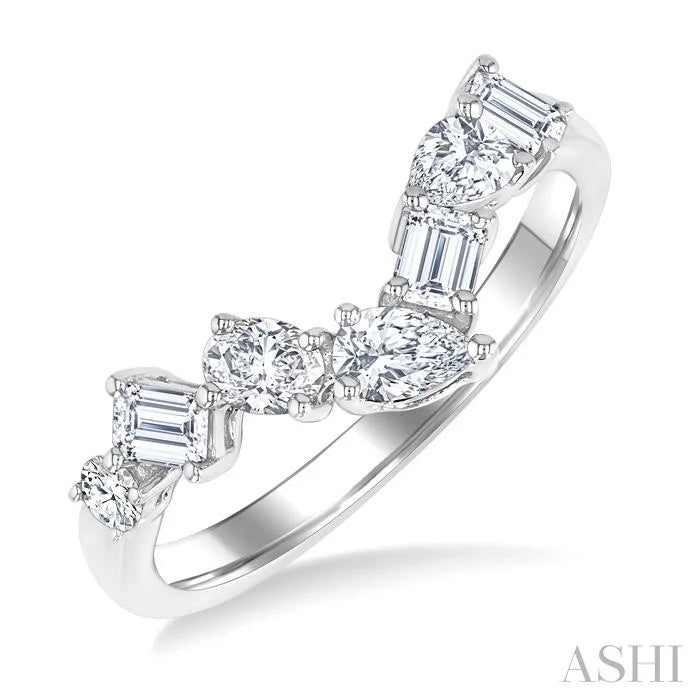 Chevron Mixed Shape Diamond Fashion Band