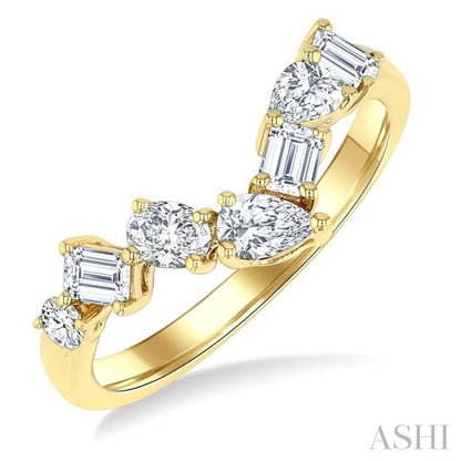 Chevron Mixed Shape Diamond Fashion Band