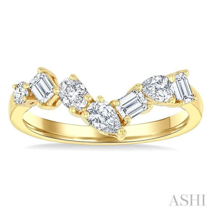 Chevron Mixed Shape Diamond Fashion Band