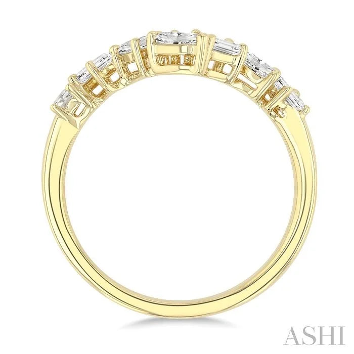 Chevron Mixed Shape Diamond Fashion Band