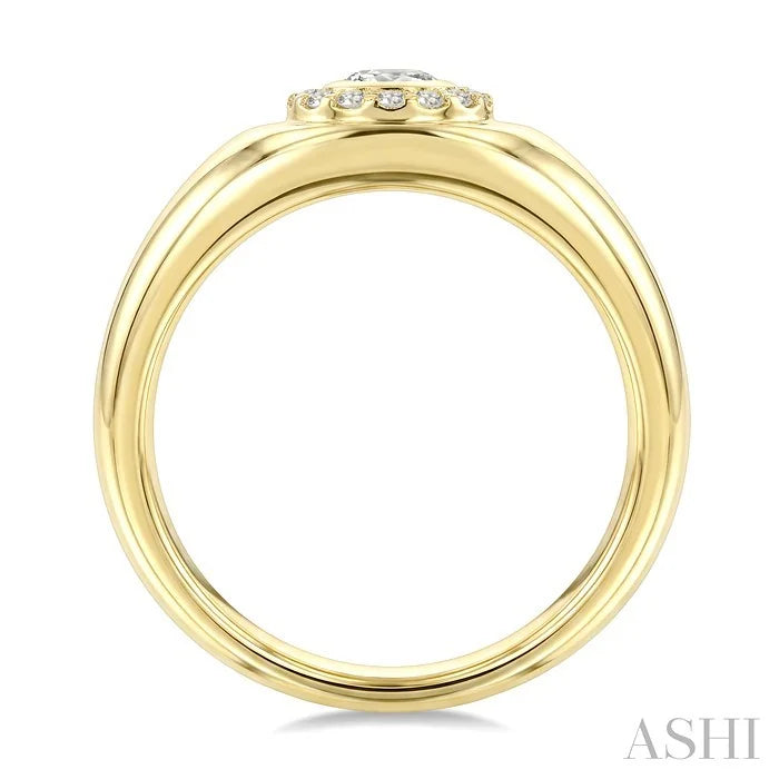 Aeris Gold Cushion Shape Diamond Fashion Ring