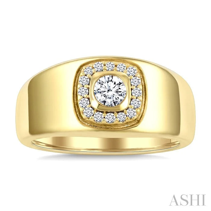 Aeris Gold Cushion Shape Diamond Fashion Ring