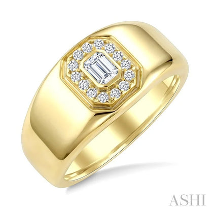 Aeris Gold Emerald Shape Diamond Fashion Ring