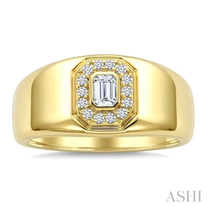 Aeris Gold Emerald Shape Diamond Fashion Ring
