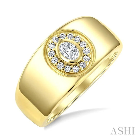 Aeris Gold Oval Shape Diamond Fashion Ring