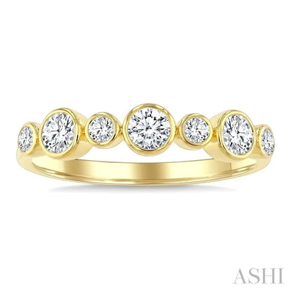 Round Shape Bezel Diamond Fashion Band