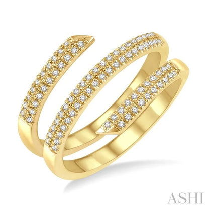 Spiral Diamond Fashion Open Ring