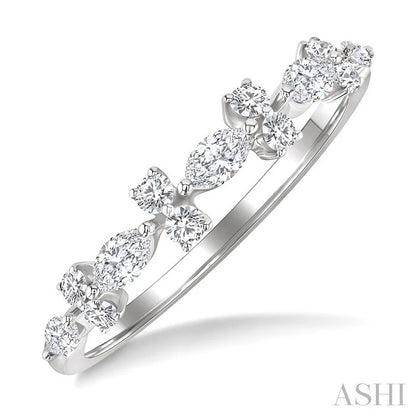 Marquise Shape Scatter Diamond Fashion Band