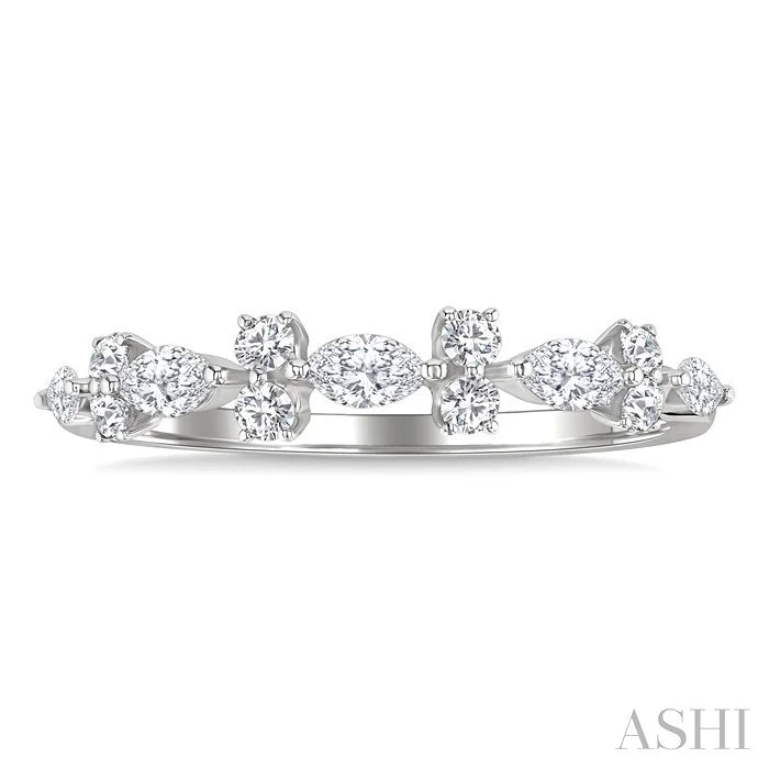 Marquise Shape Scatter Diamond Fashion Band