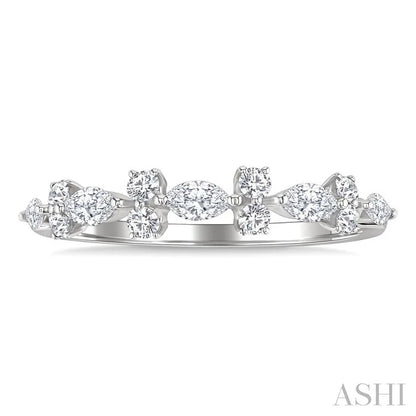 Marquise Shape Scatter Diamond Fashion Band