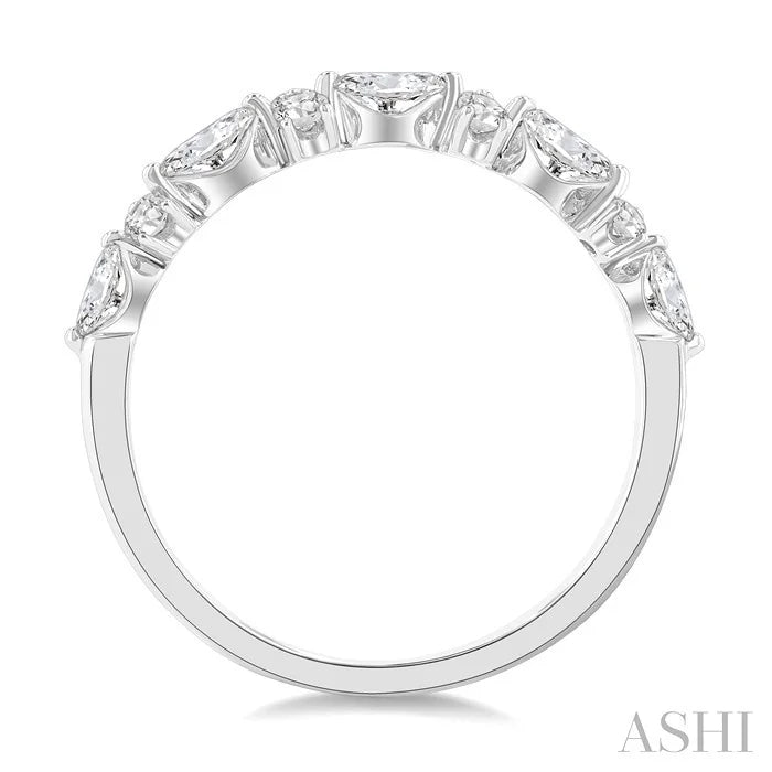 Marquise Shape Scatter Diamond Fashion Band