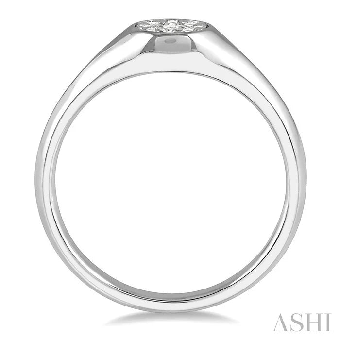 Round Shape Lovebright Essential Diamond Signet Ring