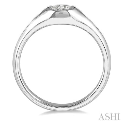 Round Shape Lovebright Essential Diamond Signet Ring