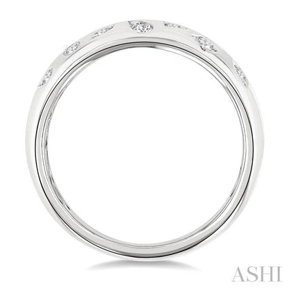 Mixed Shape Diamond Mosaic Fashion Wide Band
