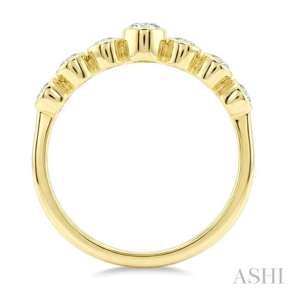 Oval Shape Bezel Diamond Fashion Band