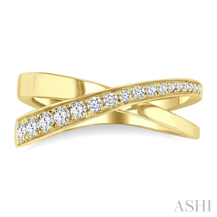 Criss Cross Diamond Fashion Ring