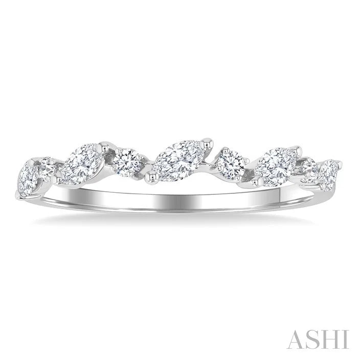 Marquise Shape Scatter Diamond Fashion Band