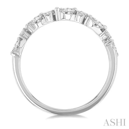 Marquise Shape Scatter Diamond Fashion Band