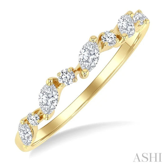 Marquise Shape Scatter Diamond Fashion Band