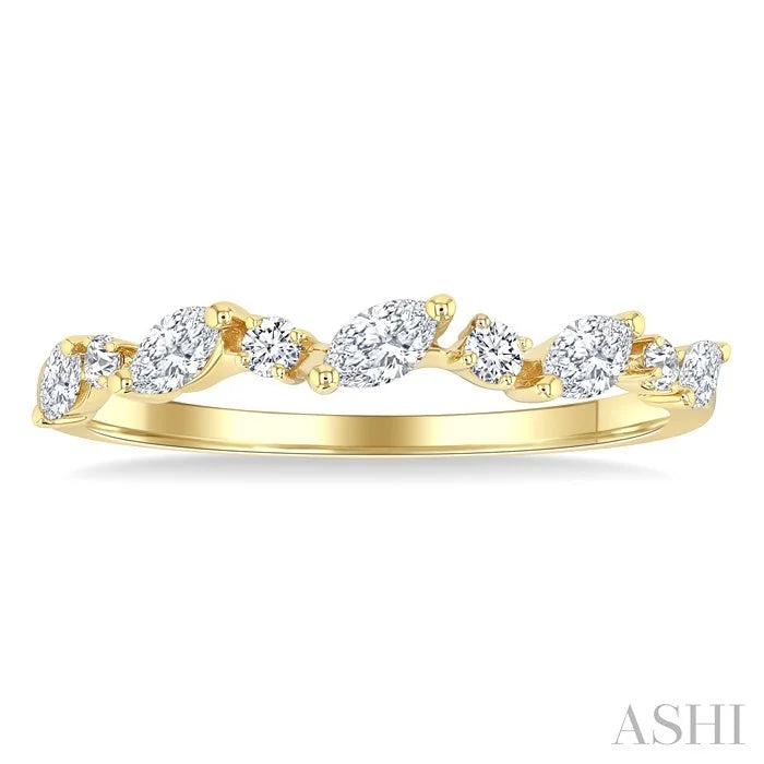 Marquise Shape Scatter Diamond Fashion Band