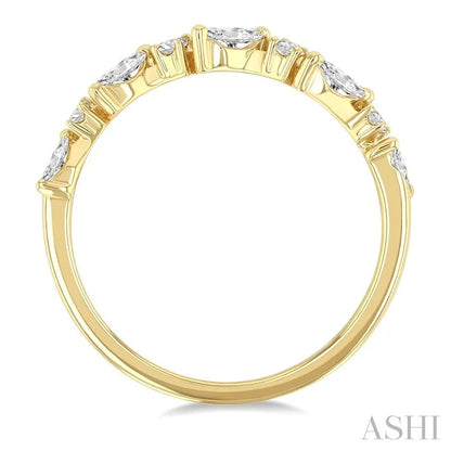 Marquise Shape Scatter Diamond Fashion Band