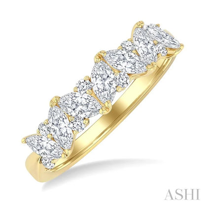 Scatter Zig-Zag Diamond Fashion Band