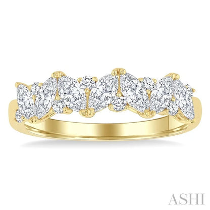 Scatter Zig-Zag Diamond Fashion Band