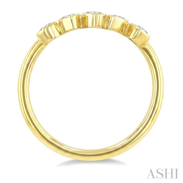 Mixed Shape Diamond Fashion Bar Ring