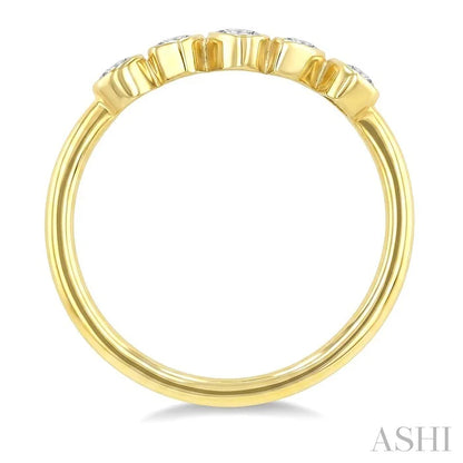 Mixed Shape Diamond Fashion Bar Ring